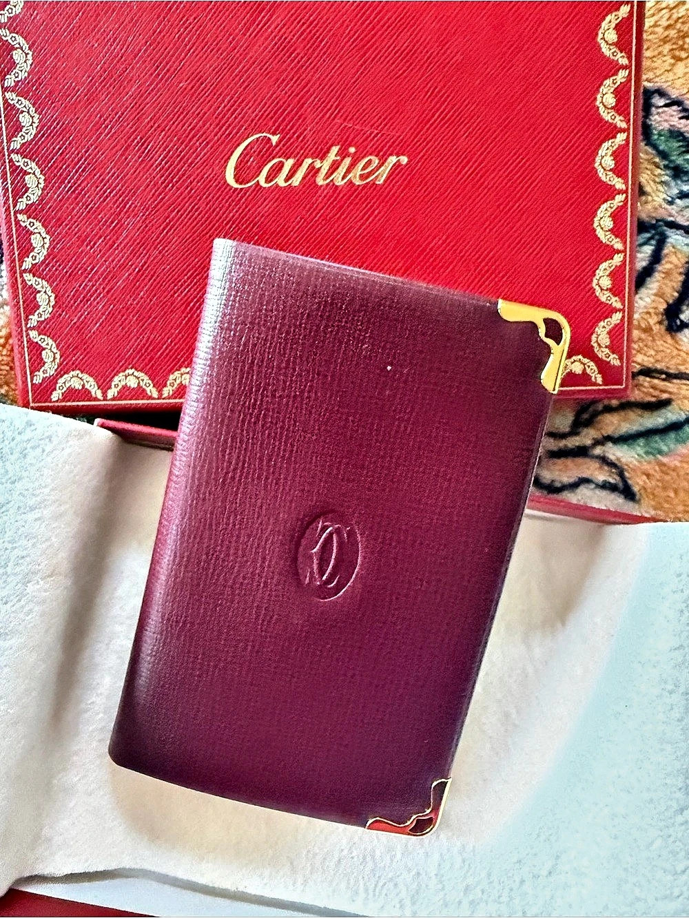 CARTIER Paris Repertoire Address Book Burgundy